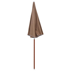 vidaXL Garden Parasol with Steel Pole 240 cm Taupe 2