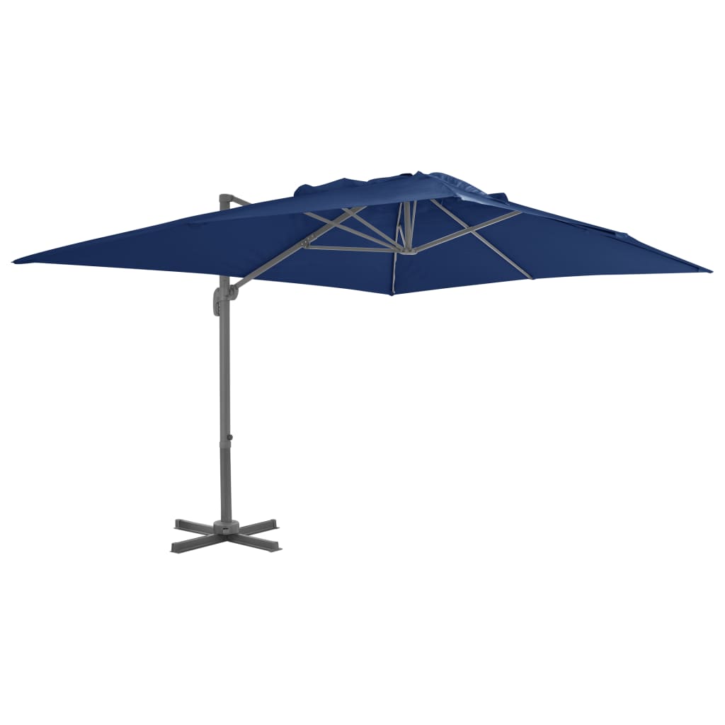 vidaXL Cantilever Garden Parasol with Aluminium Pole 4x3 m Azure Blue 1