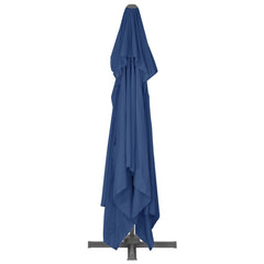 vidaXL Cantilever Garden Parasol with Aluminium Pole 4x3 m Azure Blue 5
