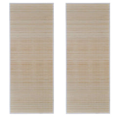 Rectangular Natural Bamboo Rugs 2 pcs 120x180 cm 120 x 180 cm (2 pcs)