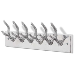vidaXL Coat Rack | Set of 2 | Silver | Aluminium | Standard | Hooks | Coat Rack 3