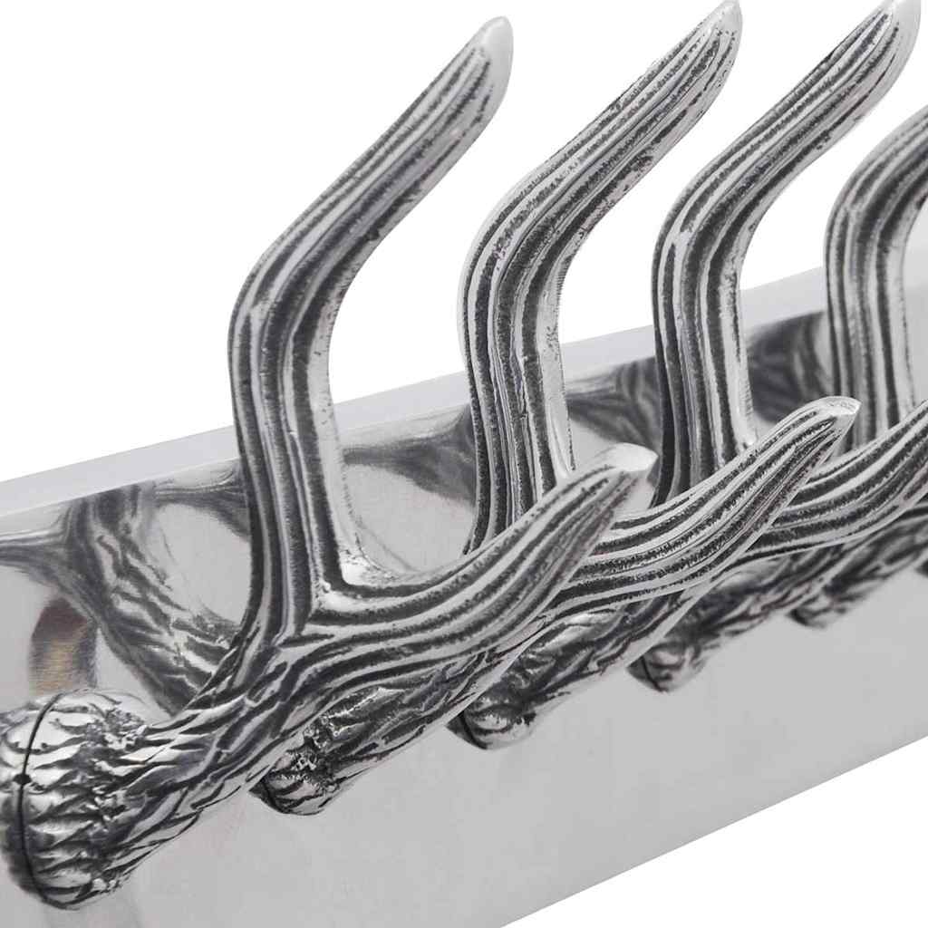 vidaXL Coat Rack | Set of 2 | Silver | Aluminium | Standard | Hooks | Coat Rack 5