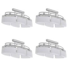 vidaXL Ceiling Lamp with Ellipsoid Glass Shades 4 pcs E14 2