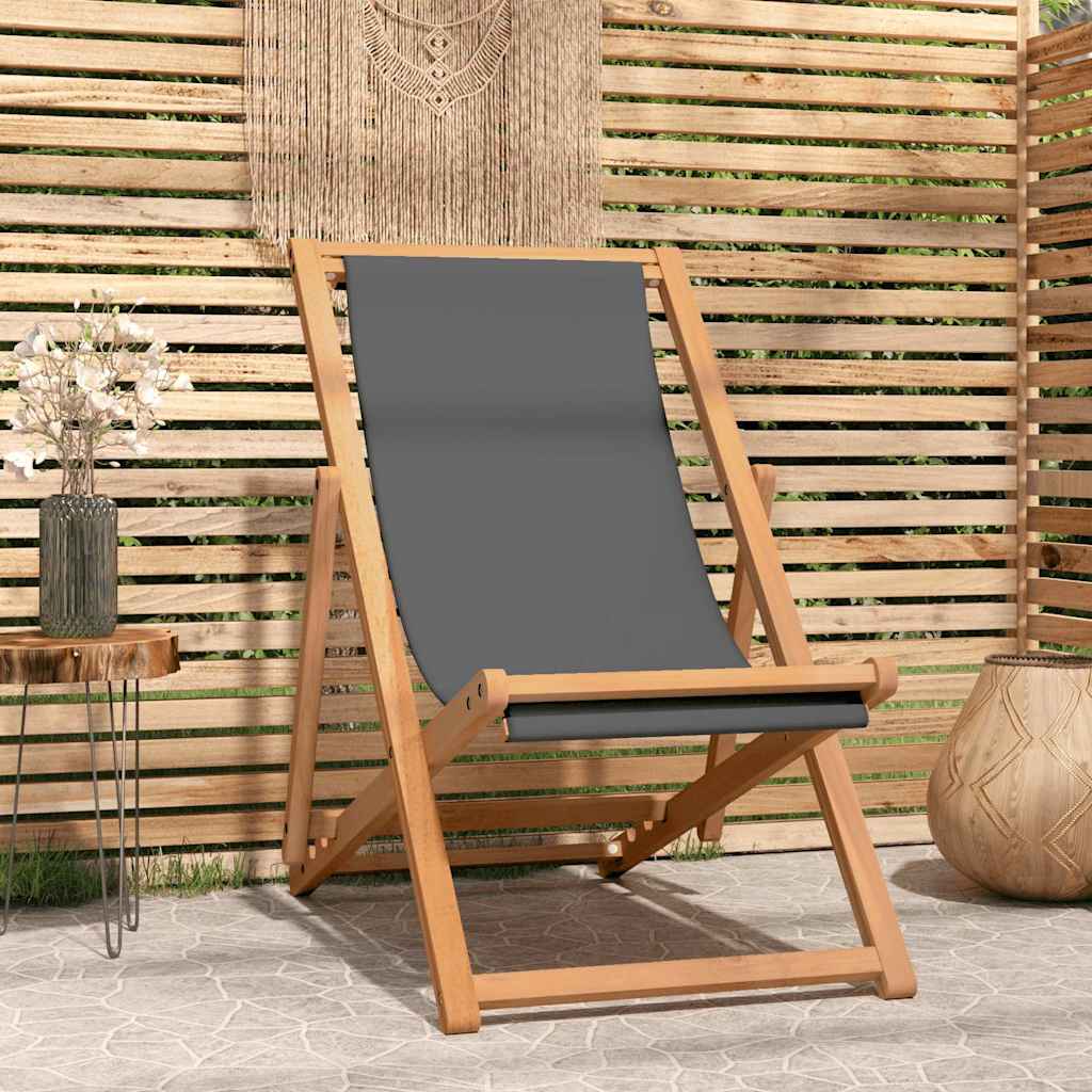 vidaXL Beach Chair Solid Teak Wood