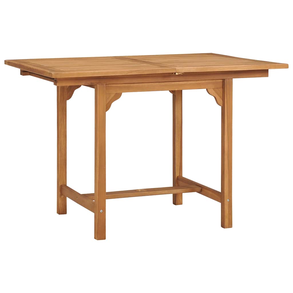 47420 vidaXL Extending Garden Table (110-160)x80x75cm Solid Teak Wood 3
