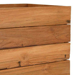 vidaXL Raised Bed | Natural Teak | Recycled teak wood, steel | Medium 6