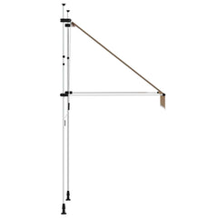 145830 vidaXL Manual Retractable Awning 100 cm Yellow and Blue Stripes 5