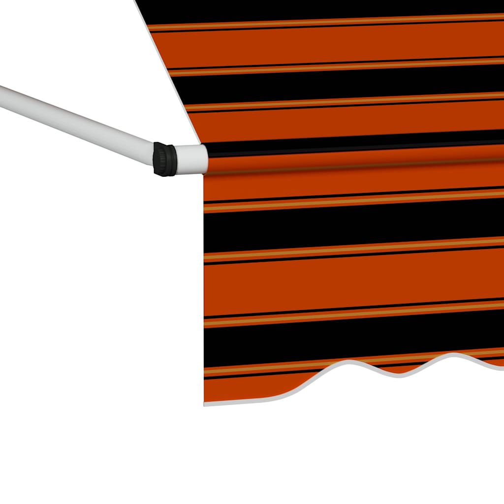 145834 vidaXL Manual Retractable Awning 100 cm Orange and Brown 4