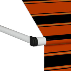 145834 vidaXL Manual Retractable Awning 100 cm Orange and Brown 5