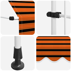 145835 vidaXL Manual Retractable Awning 150 cm Orange and Brown 6