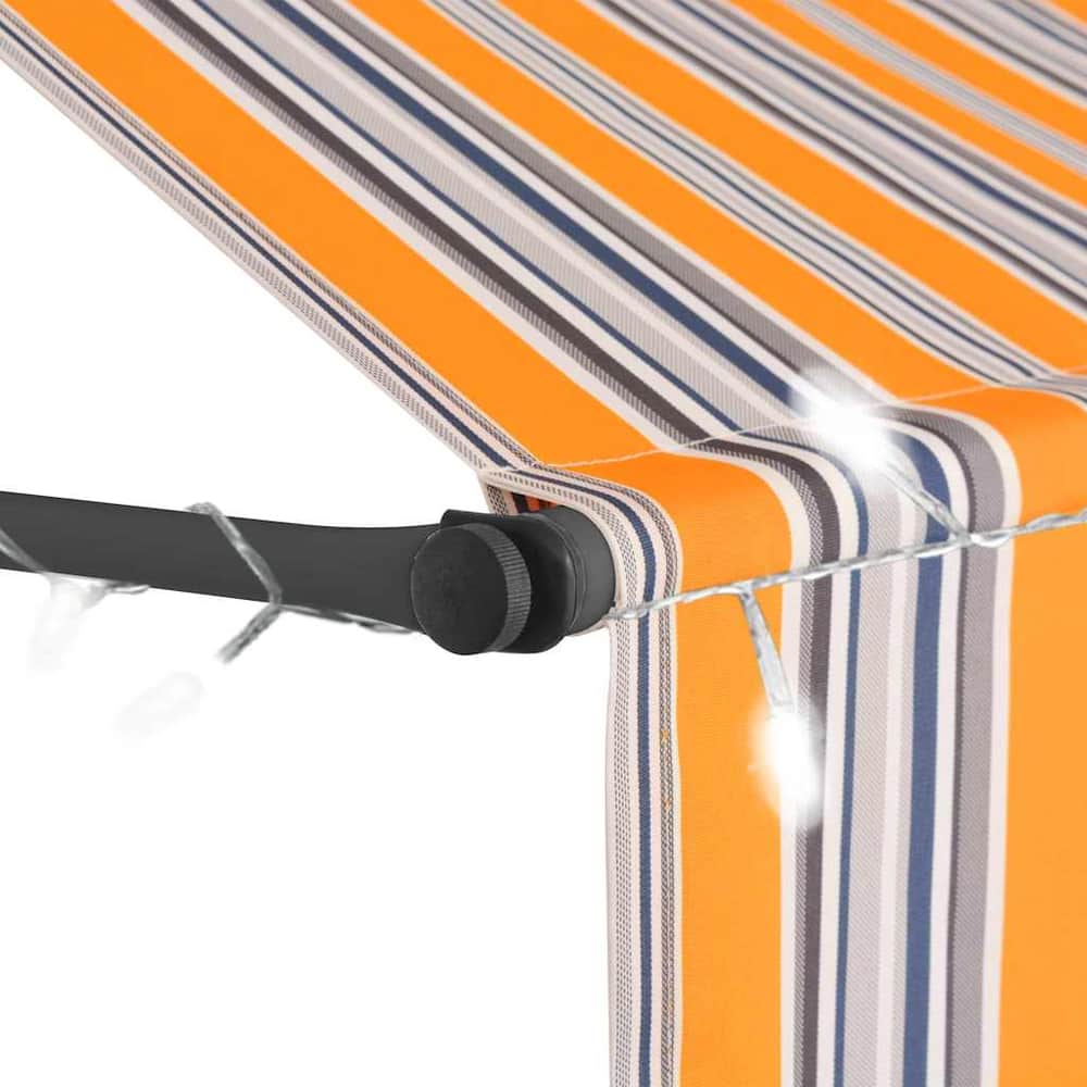 Manual Retractable Awning LED Yellow Blue