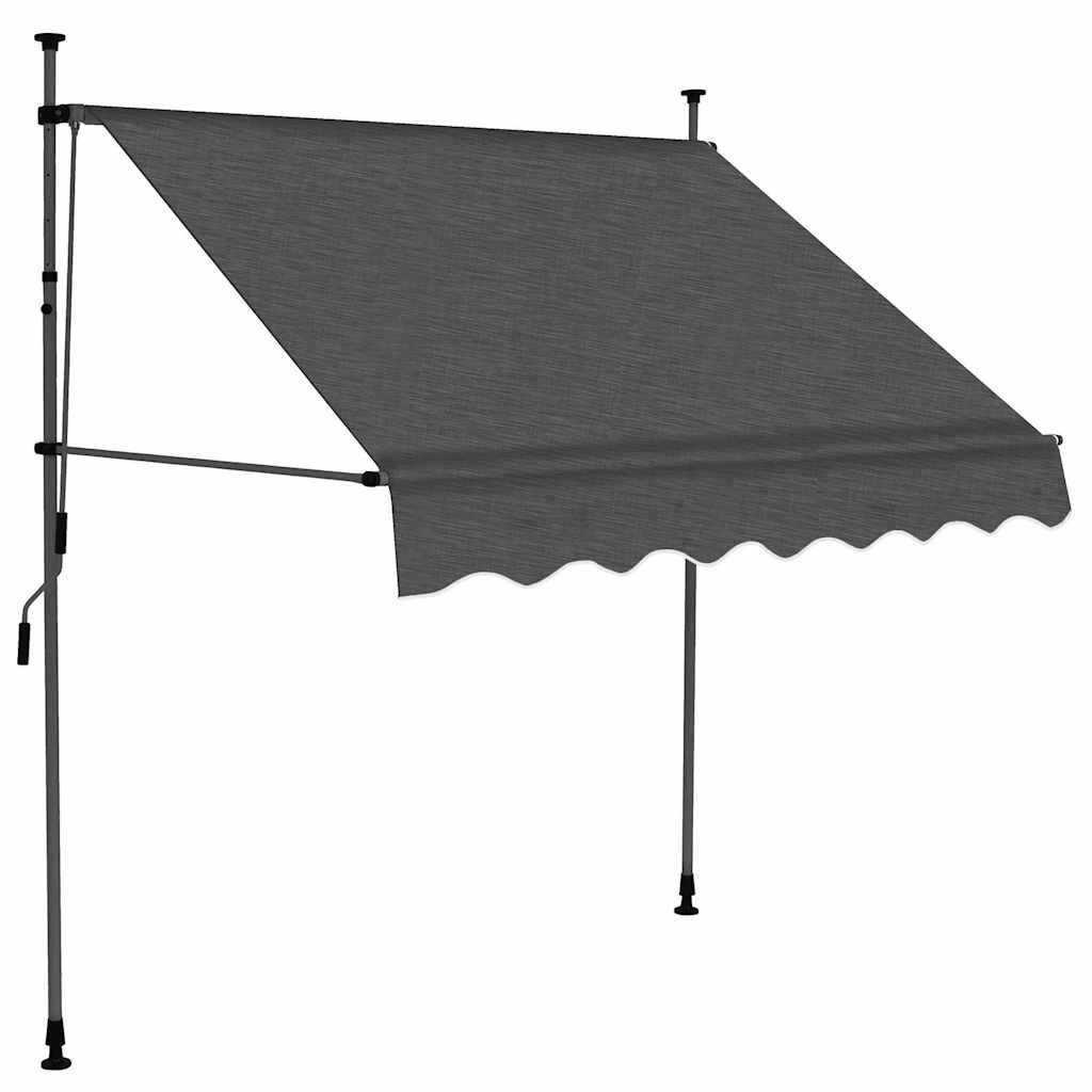 vidaXL Retractable Awning | Anthracite | Polyester | Small | Retractable 2