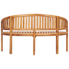vidaXL Banana Bench 151 cm Solid Teak Wood 6