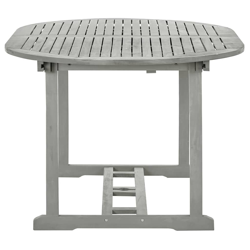 Garden Dining Table (120-170)x80x75 Solid Acacia Wood 200 cm 100 cm Oval