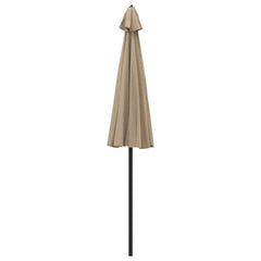 vidaXL Garden Parasol with Aluminium Pole 250 cm Taupe 4