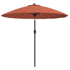 vidaXL Garden Parasol with Aluminium Pole 250 cm Terracotta 2