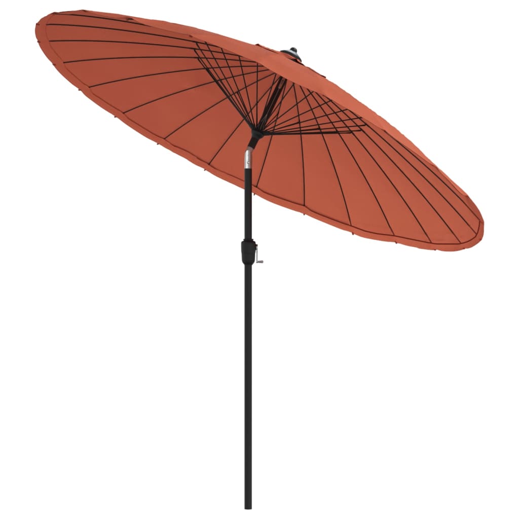 vidaXL Garden Parasol with Aluminium Pole 250 cm Terracotta 3