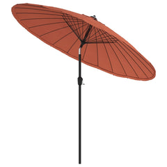 vidaXL Garden Parasol with Aluminium Pole 250 cm Terracotta 3