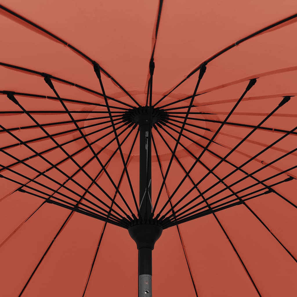 vidaXL Garden Parasol with Aluminium Pole 250 cm Terracotta 5
