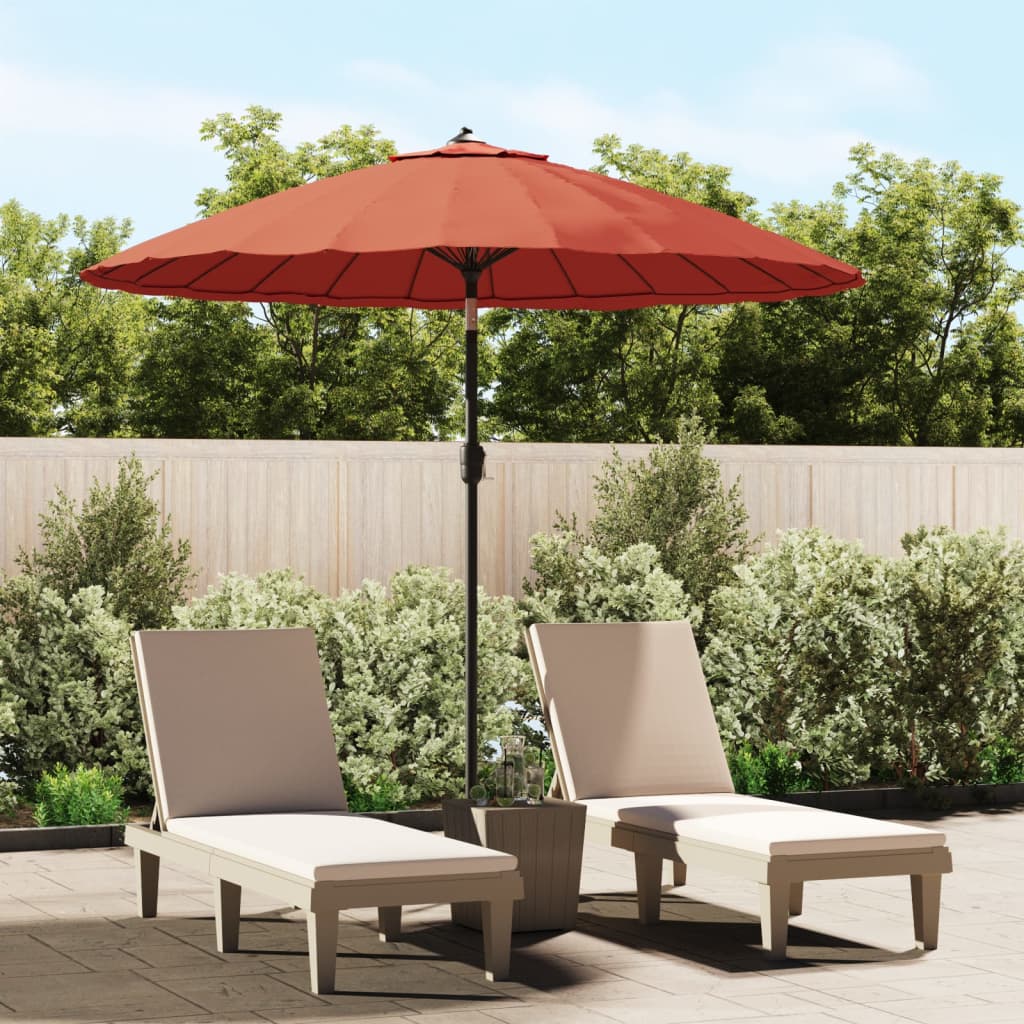 vidaXL Garden Parasol with Aluminium Pole 250 cm Terracotta 1
