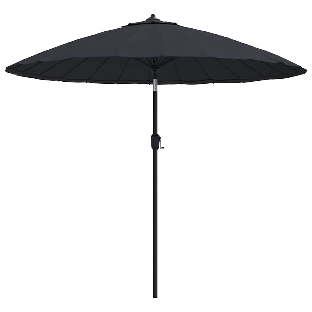 vidaXL Garden Parasol with Aluminium Pole 250 cm Black 2