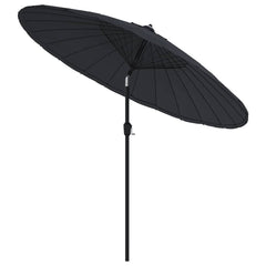 vidaXL Garden Parasol with Aluminium Pole 250 cm Black 3