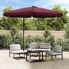 Garden Parasol with Steel Pole 300 cm Bordeaux red
