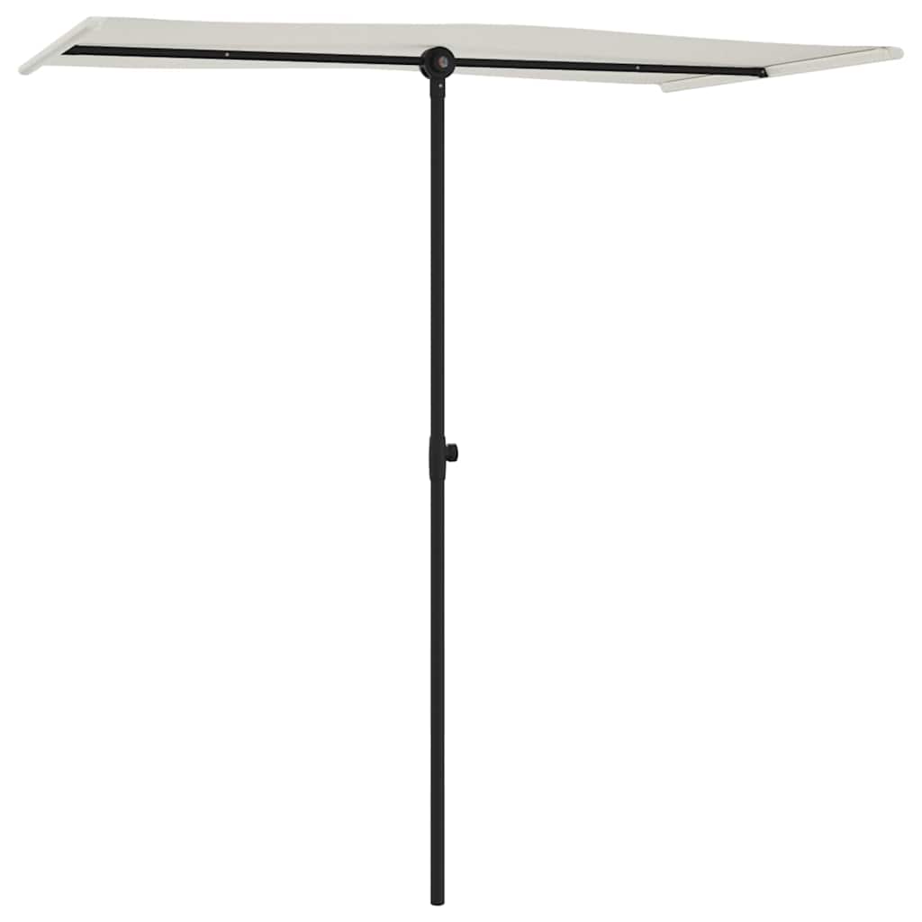 vidaXL Garden Parasol | Sand White | Aluminium | Medium | Rotatable 3