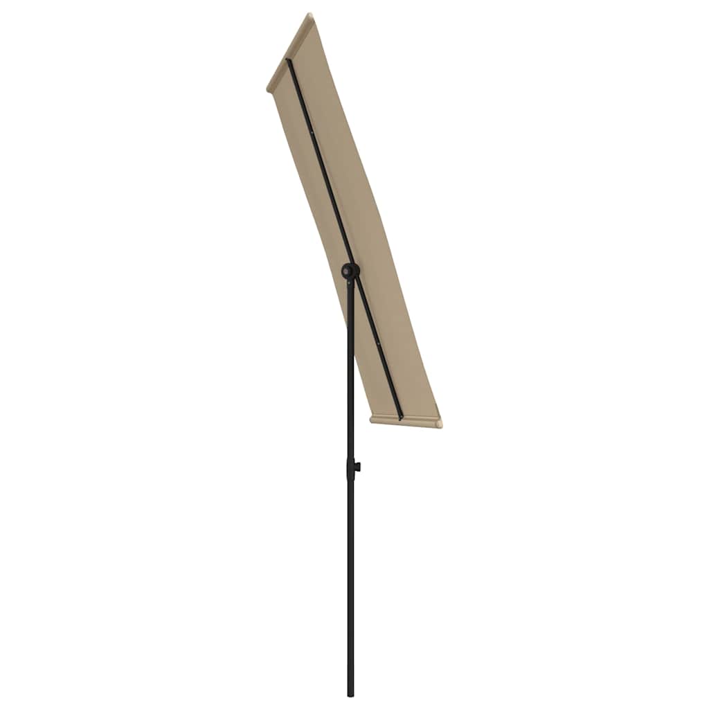vidaXL Garden Parasol | Taupe | Polyester, Aluminium | 180x110 cm | Rotatable 5