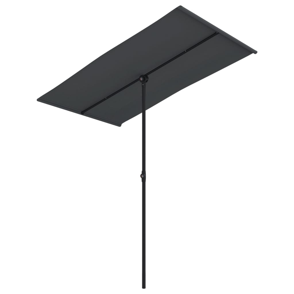 vidaXL Garden Parasol | Black | Polyester, Aluminium | Medium 2