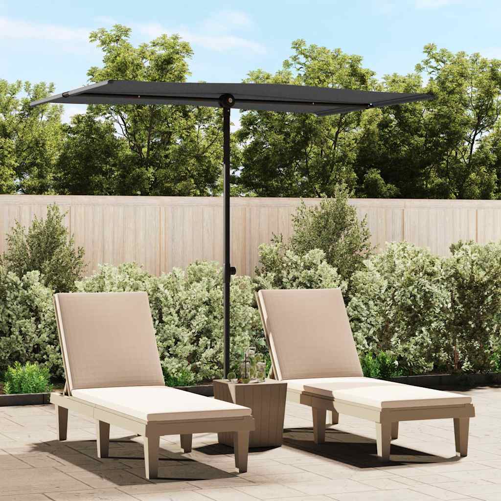 vidaXL Garden Parasol | Anthracite | Polyester | Medium | Height-Adjustable 1