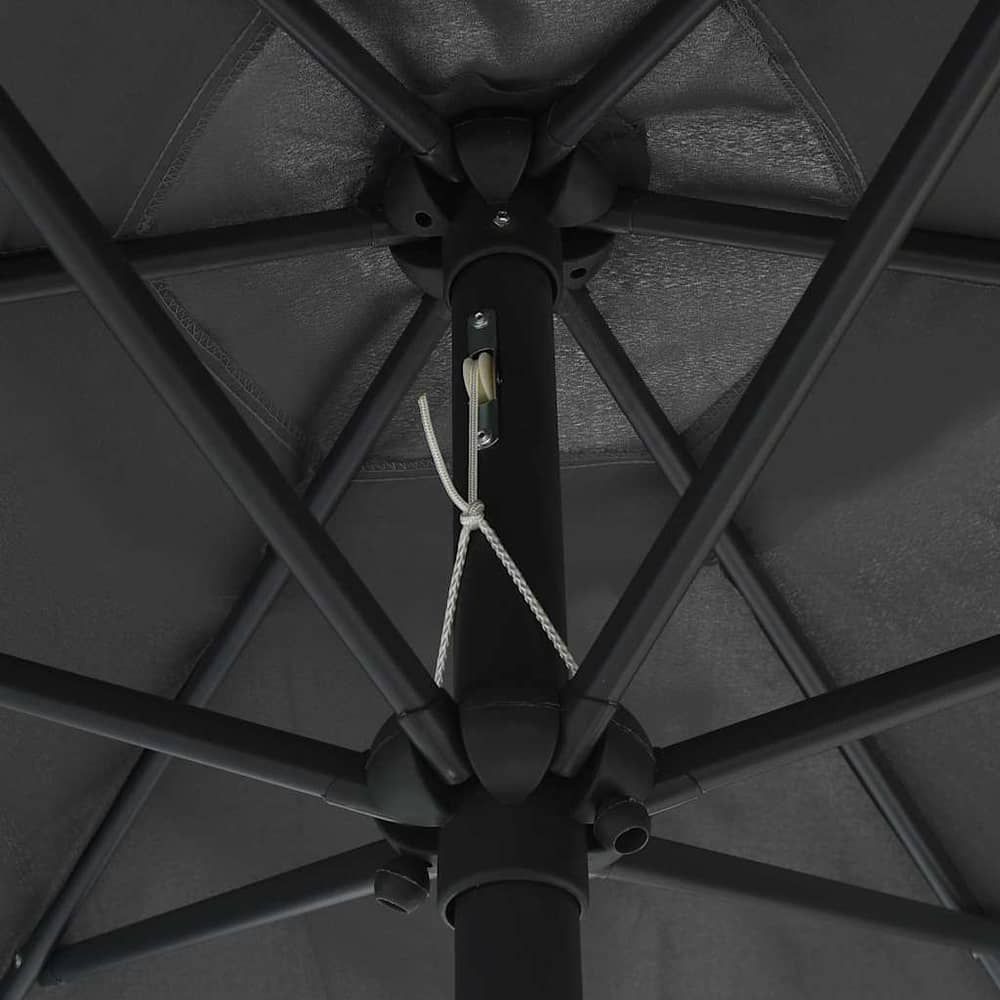 Garden Parasol with Aluminium Pole 270x246 cm Anthracite