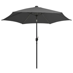 vidaXL Garden Parasol with LED Lights and Aluminium Pole 300 cm Anthracite 3