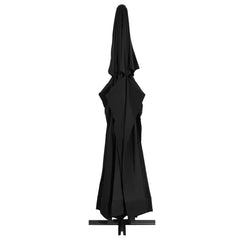 vidaXL Garden Parasol with Aluminium Pole 500 cm Black 3