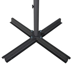 vidaXL Garden Parasol with Aluminium Pole 500 cm Black 4