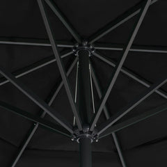 vidaXL Garden Parasol with Aluminium Pole 500 cm Black 5