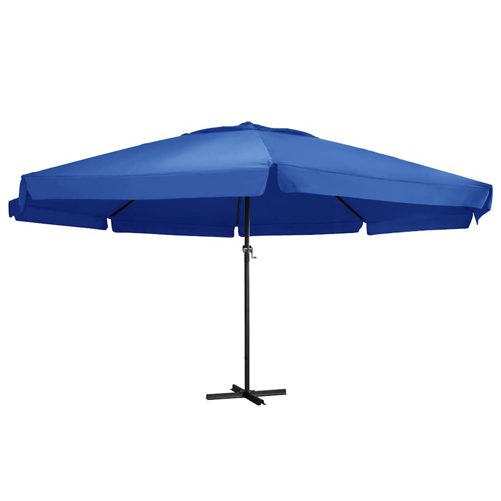 vidaXL Garden Parasol with Aluminium Pole 500 cm Azure Blue 1