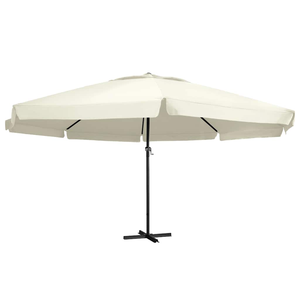 Garden Parasol with Aluminium Pole White 600 cm