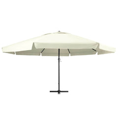 Garden Parasol with Aluminium Pole White 600 cm