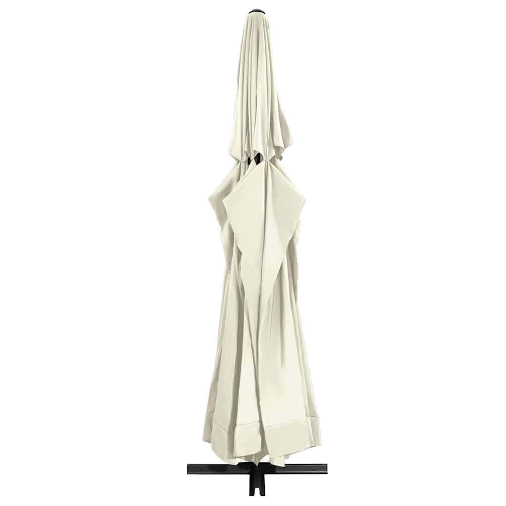 vidaXL Garden Parasol with Aluminium Pole 600 cm Sand White 3