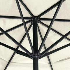 Garden Parasol with Aluminium Pole White 600 cm