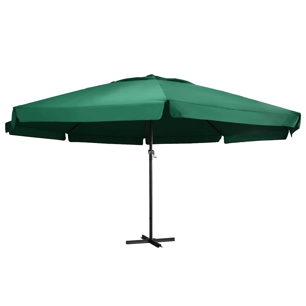 vidaXL Garden Parasol with Aluminium Pole 600 cm Green 1