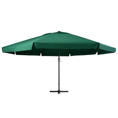 vidaXL Garden Parasol with Aluminium Pole 600 cm Green 2