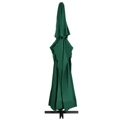 vidaXL Garden Parasol with Aluminium Pole 600 cm Green 3