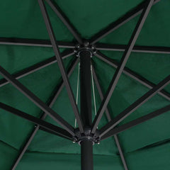 vidaXL Garden Parasol with Aluminium Pole 600 cm Green 5