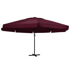 Garden Parasol with Aluminium Pole Bordeaux red 600 cm