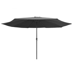 vidaXL Garden Parasol with Metal Pole 390 cm Anthracite 2