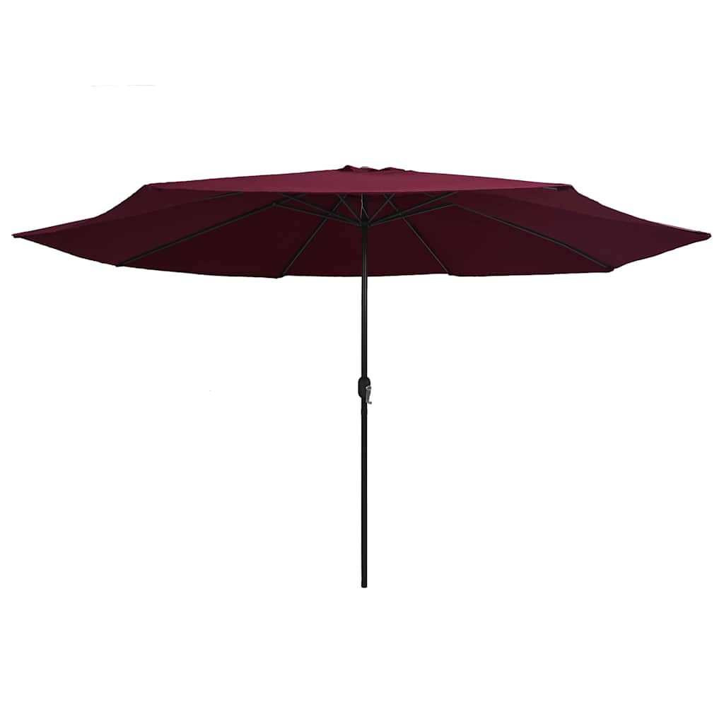 vidaXL Garden Parasol with Metal Pole 390 cm Bordeaux Red 2