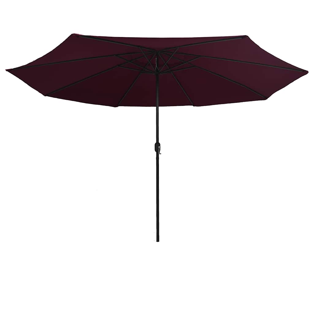 vidaXL Garden Parasol with Metal Pole 390 cm Bordeaux Red 3