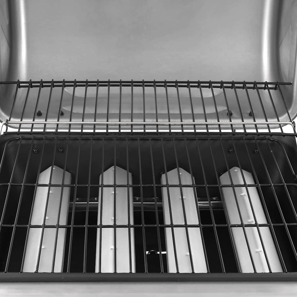 Gas BBQ Grill Black and silver 4 Burners